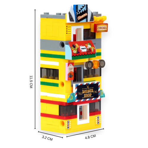 Yellow Plaza 3-in-1 Brix Street Set - building block set by Toymersive