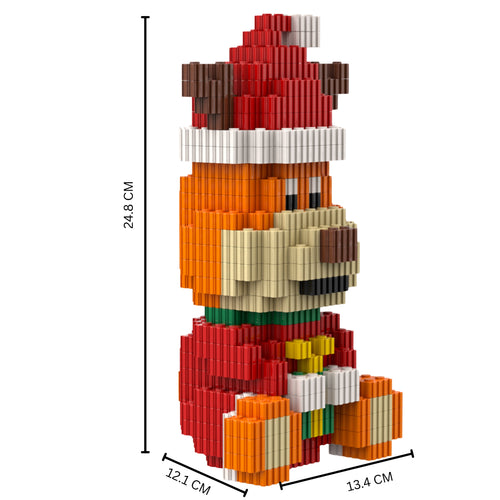 Christmas Reindeer | InBrix™ Décor Series | Interlocking Brick 3D Figure Décor Model | Festive Holiday Decoration | Christmas Collectible Display Build | Reindeer in Festive Outfit | Seasonal Decor Series | Gift Showpiece