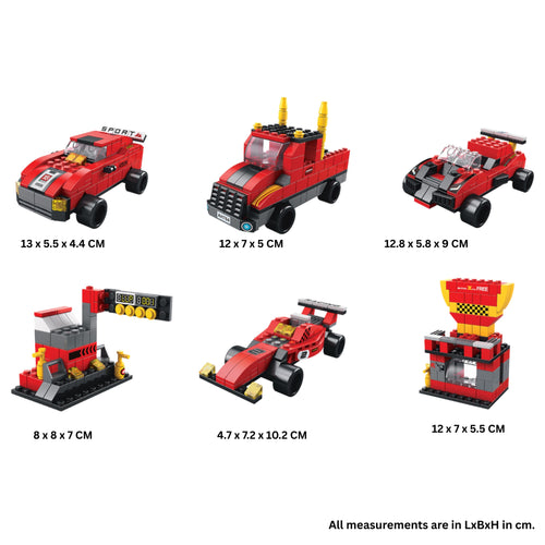 Race Force | 6-in-1 Mega Build | Racing Theme | Builds 6 Vehicles or 1 Mega Vehicle | 6 In 1 Brick Building Set Online