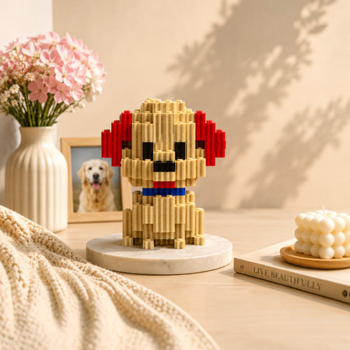 Labrador | InBrix™ Pet Series | Interlocking Bricks 3D Figure Building Set | Pet Model Kit | Creative Hobby & Desk Decor | Labrador Brick Figure Gift