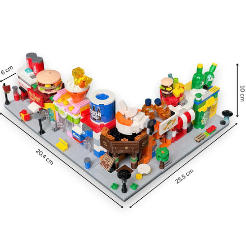 Sip & Bite 8-in-1 Brix Street Food Set - building block set by Toymersive