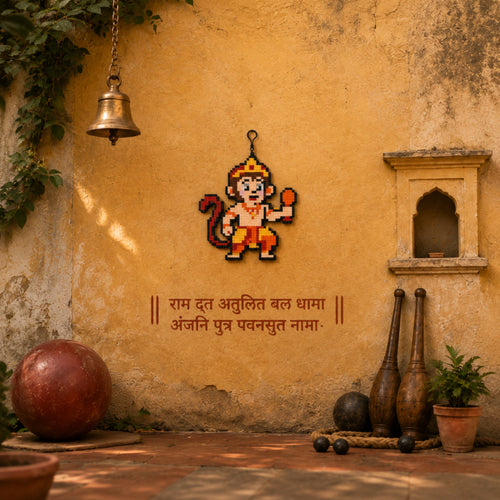 Hanuman Ji | InBrix™ Charms | Interlocking Bricks 2D Figure Building Set | Hanuman Design | Collectible Display Build | Hanuman Brick Collectible
