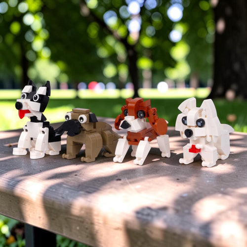 Puppy World Set 2: Dog brick figure gift by Toymersive