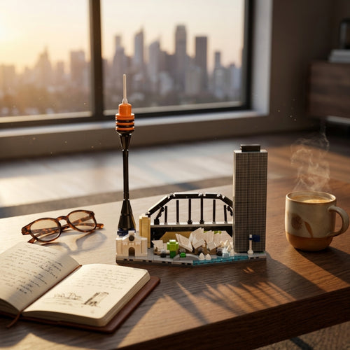 Australia: The Harbor | Iconic Horizons | Australia Architectural Landmarks Model Kit | Collectible | Skyline Brick Model Buy Online India