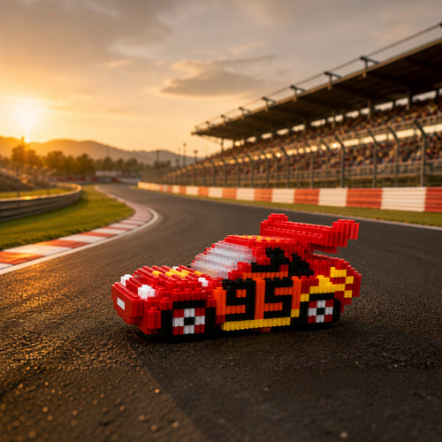 Race Car | InBrix™ Décor Series | Interlocking Bricks 3D Figure Décor Model | Aerodynamic Spoiler Design | Creative Display Build | Car Showpiece