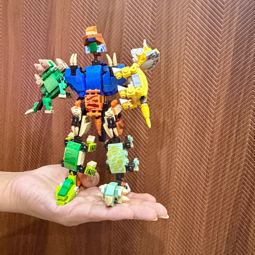 8-in-1 Dino Builder Brick Set - dinosaur brick figure collectible by Toymersive