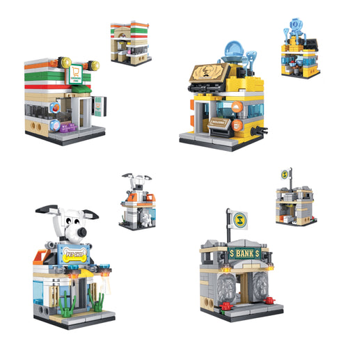 City Essentials Set 2 Brix Street Shops - building block set by Toymersive