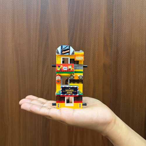 Yellow Plaza 3-in-1 Brix Street Set - building block set by Toymersive