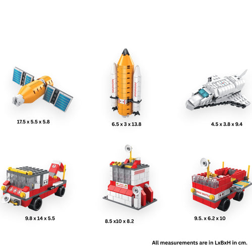 Space Force 6-in-1 Mega Brick Set - 6 in 1 brick building set online by Toymersive