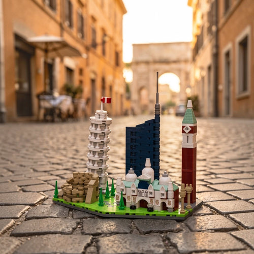 Italy: The Roman Heights | Iconic Horizons | Italy Architectural Landmarks Model Kit | Collectible | Skyline Brick Model Buy Online India
