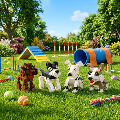 Puppy World Set 2: Dog brick figure gift by Toymersive