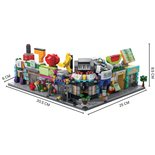 Town Market 8-in-1 Brix Street Set - mini city brick set buy online by Toymersive