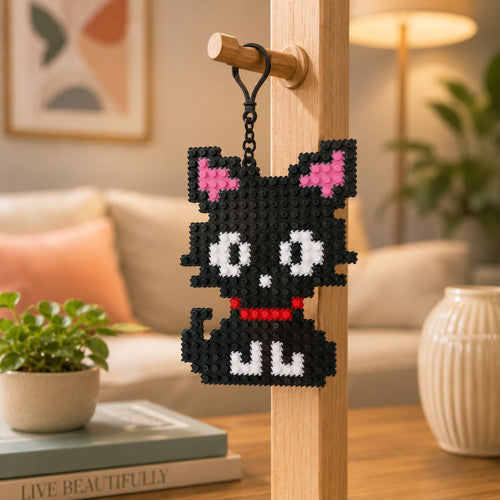 InBrix™ Charms | Cat | Interlocking Bricks 2D Figure Building Set | Cat Design | Collectible Display Build