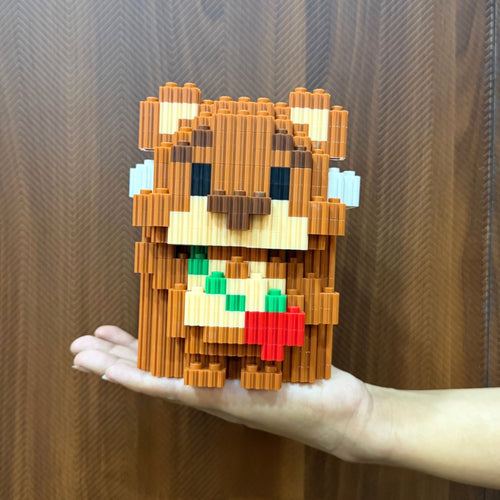 Bear | InBrix™ Organizer Series | Bear-Shaped Desk Organizer | Interlocking Bricks 3D Figure | Creative Stationery Holder & Storage Organizer | Decorative Display Piece for Desk, Study Table, Home & Workspace | Brick Figure Desk Organizer India