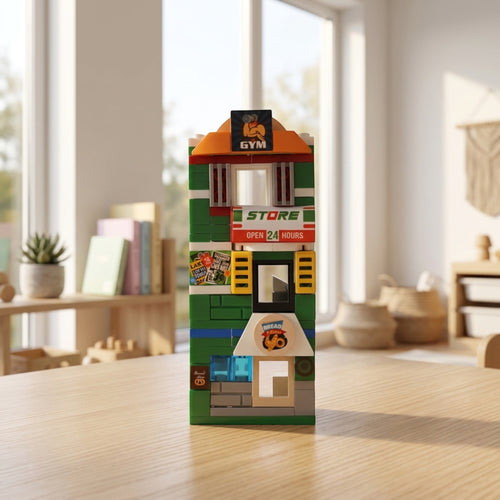 Green Grove 3-in-1 Brix Street Set - mini city brick set buy online by Toymersive