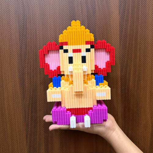 Ganesh | InBrix™ Indian Idols Series | Premium Interlocking Bricks Building Set | 3D Display Model of Lord Ganesh | Ganesh Brick Figurine Online India