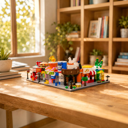 Sip & Bite 8-in-1 Brix Street Food Set - building block set by Toymersive