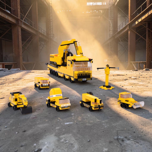 Construction Squad 6-in-1 Mega Brick Set - 6 in 1 brick building set online by Toymersive