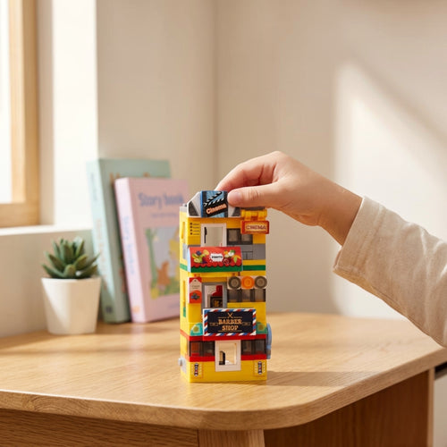 Yellow Plaza 3-in-1 Brix Street Set - building block set by Toymersive