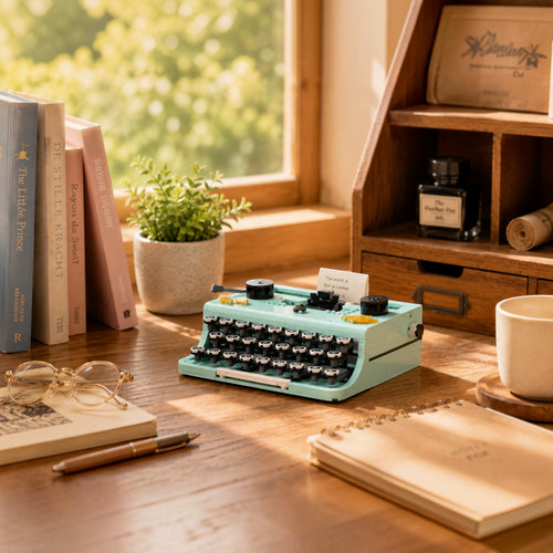 Vintage Typewriter| Retro Classics| Nostalgic Display Model| Creative Assembly Experience | Vintage Typewriter Brick Model Buy