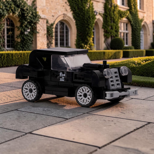 Black Vintage Car | Heritage Wheels | Pull & Go | Building Block Vehicle | Pullback Action Car | Pull Back Car Toy