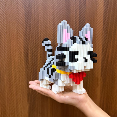 Cat | InBrix™ Pet Series | Interlocking Bricks 3D Figure Building Set | Pet Model Kit | Creative Hobby & Desk Decor | Animal Figurine Collectible