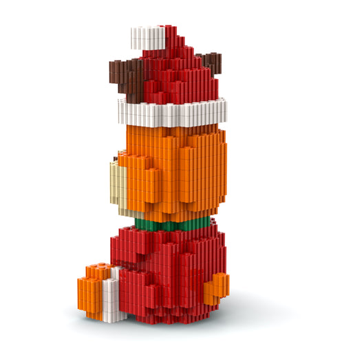 Christmas Reindeer | InBrix™ Décor Series | Interlocking Brick 3D Figure Décor Model | Festive Holiday Decoration | Christmas Collectible Display Build | Reindeer in Festive Outfit | Seasonal Decor Series | Gift Showpiece