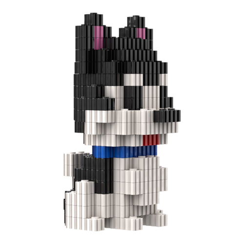 Husky | InBrix™ Pet Series | Interlocking Bricks 3D Figure Building Set | Pet Model Kit | Creative Hobby & Desk Decor | Husky Brick Collectible Figure