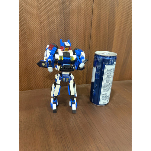 Police Bot | 2-in-1 Transform Force | Police Car to Robot Transformation Toy | Dual Mode Build & Play Set | Transforming Brick Robot Set India