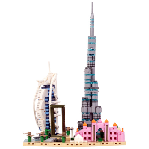 Dubai: The Golden City | Iconic Horizons | Dubai Architectural Landmarks Model Kit | Collectible | Skyline Brick Model Buy Online India