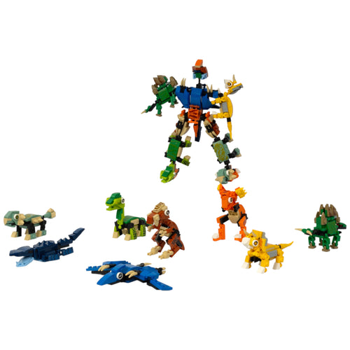 8-in-1 Dino Builder Brick Set - dinosaur brick figure collectible by Toymersive