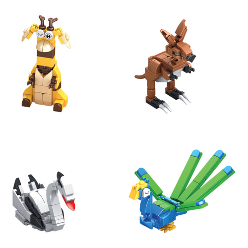 Animal World Set 2: Peacock, Swan & Giraffe - animal figurine collectible by Toymersive