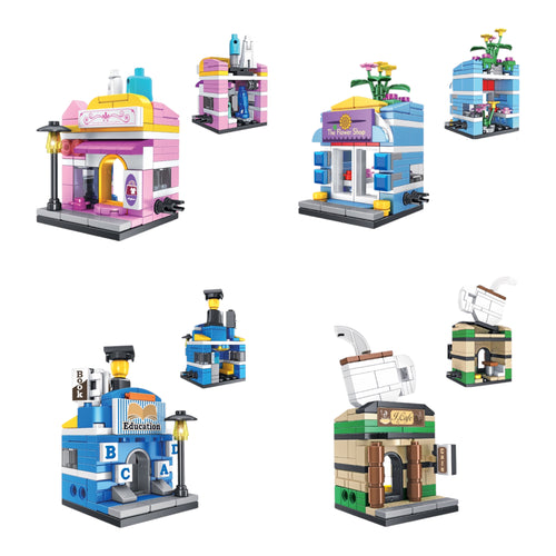 City Essentials Brix Street Set (8-in-1) - mini city brick set buy online by Toymersive