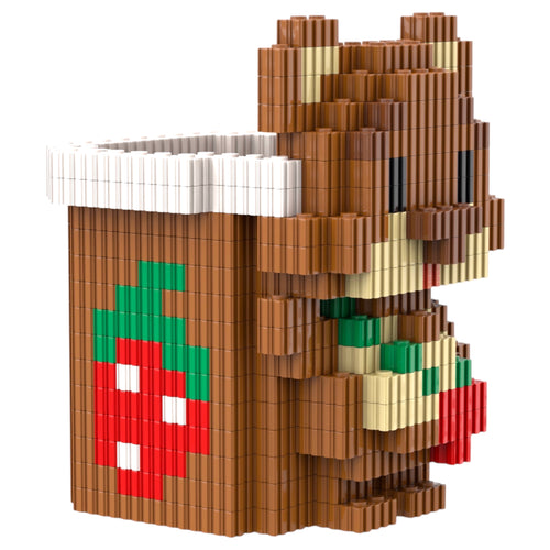 Bear | InBrix™ Organizer Series | Bear-Shaped Desk Organizer | Interlocking Bricks 3D Figure | Creative Stationery Holder & Storage Organizer | Decorative Display Piece for Desk, Study Table, Home & Workspace | Brick Figure Desk Organizer India