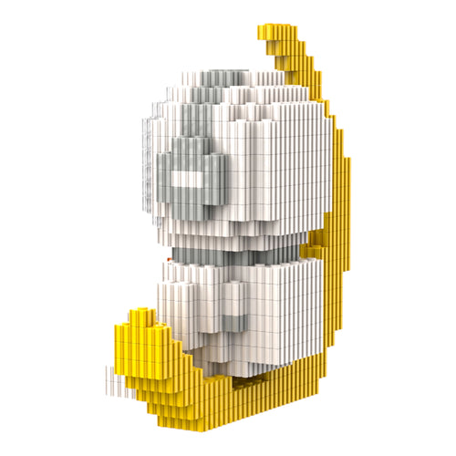 Astronaut with Indian Flag on Crescent Moon | InBrix™ Astronaut Series | Interlocking Brick 3D Figure | Display Model Building Set | Astronaut Collectible Figure
