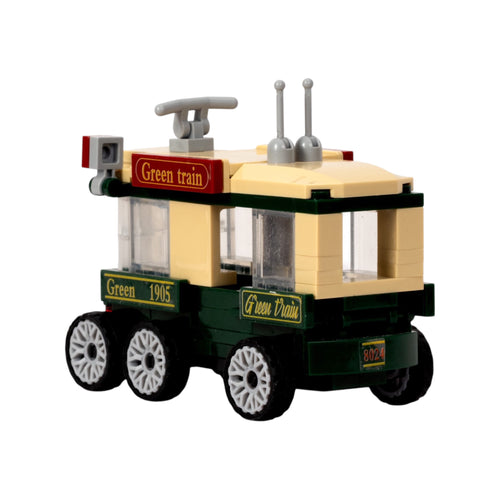 Green Train | Heritage Wheels | Pull & Go | Building Block Vehicle | Pullback Action Vehicle | Pull Back Car Toy