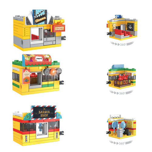 Yellow Plaza 3-in-1 Brix Street Set - building block set by Toymersive