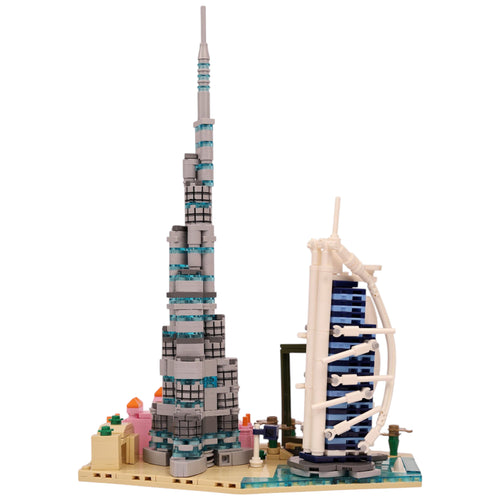 Dubai: The Golden City | Iconic Horizons | Dubai Architectural Landmarks Model Kit | Collectible | Skyline Brick Model Buy Online India