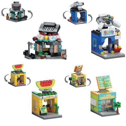 Town Market 8-in-1 Brix Street Set - mini city brick set buy online by Toymersive