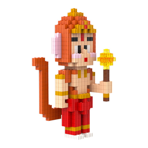 Hanuman | InBrix™ Indian Idols Series | Premium Interlocking Brick Building Set | 3D Display Figure of Lord Hanuman | Hanuman Brick Figurine Buy Online