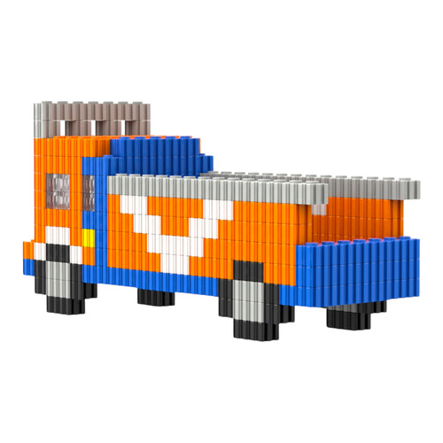 Truck | InBrix™ India Series | 3D Interlocking Brick Figure | Traditional Indian Transport Truck with Folk Art Inspired Design | Cultural Heritage Construction Set | Brick Figurine For Office Desk
