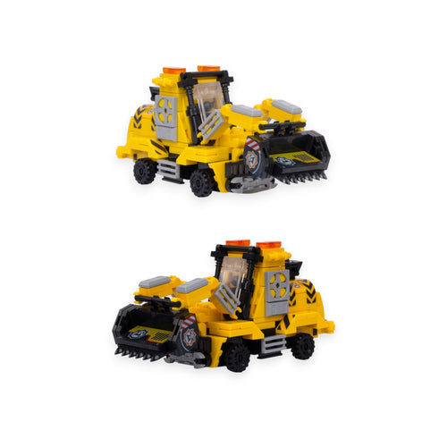 Construction Bot | 2-in-1 Transform Force | Construction Vehicle to Robot Transformation Toy | Dual Mode Build & Play Set | Transforming Brick Robot Set India