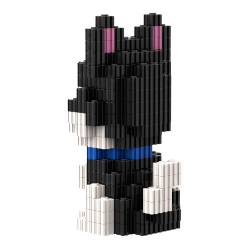 Husky | InBrix™ Pet Series | Interlocking Bricks 3D Figure Building Set | Pet Model Kit | Creative Hobby & Desk Decor | Husky Brick Collectible Figure