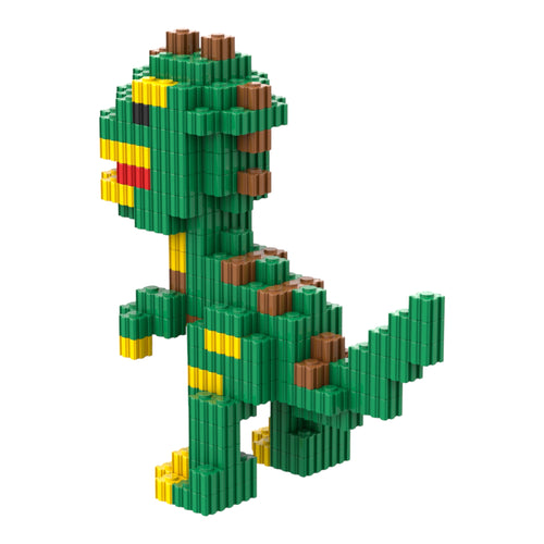 Dinosaur | InBrix™ Jungle Series | Dinosaur Building Set | Premium Interlocking Bricks | 3D Figure Building Set | Dinosaur Collectible | Display Model | Dinosaur Brick Figure Collectible