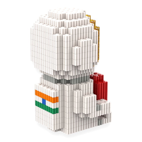 Astronaut with Indian Flag & Heart Design | InBrix™ Astronaut Series | Interlocking Brick 3D Figure | Display Model Building Set | Astronaut Collectible Figure