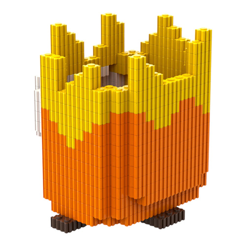 Flame | InBrix™ Organizer Series | Flame-Shaped Desk Organizer | Interlocking Bricks 3D Figure | Creative Stationery Holder & Storage Organizer | Decorative Display Piece for Desk, Study Table, Home & Workspace | Brick Figure Desk Organizer India