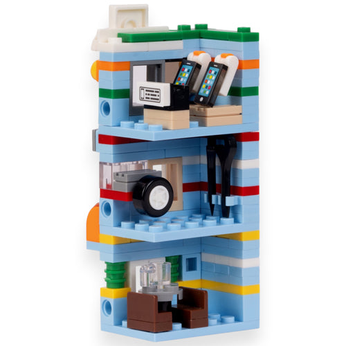Blue Corner 3-in-1 Brix Street Set - city building set india by Toymersive