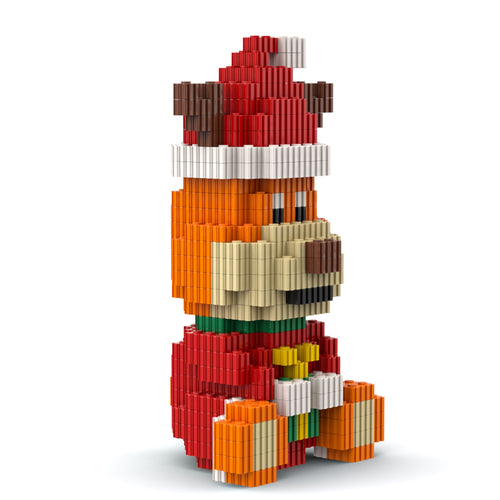 Christmas Reindeer | InBrix™ Décor Series | Interlocking Brick 3D Figure Décor Model | Festive Holiday Decoration | Christmas Collectible Display Build | Reindeer in Festive Outfit | Seasonal Decor Series | Gift Showpiece