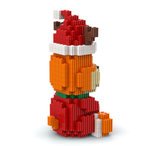 Christmas Reindeer | InBrix™ Décor Series | Interlocking Brick 3D Figure Décor Model | Festive Holiday Decoration | Christmas Collectible Display Build | Reindeer in Festive Outfit | Seasonal Decor Series | Gift Showpiece