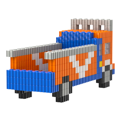 Truck | InBrix™ India Series | 3D Interlocking Brick Figure | Traditional Indian Transport Truck with Folk Art Inspired Design | Cultural Heritage Construction Set | Brick Figurine For Office Desk